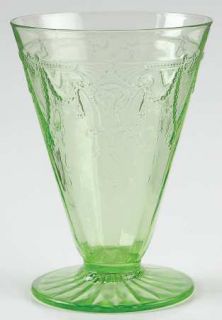 Anchor Hocking Cameo Green 9 Oz Footed Tumbler   Green, Depression Glass