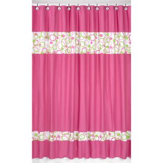 Circles Pink And Green Shower Curtain (Pink, White and GreenMaterials 100 percent cotton fabricsDimensions 72 inches x 72 inchesCare instructions Machine washableThe digital images we display have the most accurate color possible. However, due to diffe