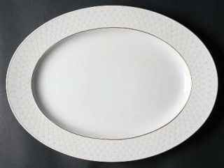 Easterling Cameo 16 Oval Serving Platter, Fine China Dinnerware   Diamond Desig