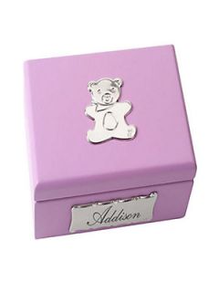 Cunill Personalized Baby Bear Pink Box   Purple