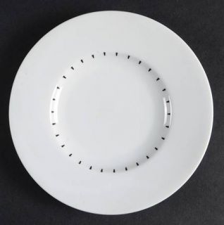 Dansk Ditto Black Bread & Butter Plate, Fine China Dinnerware   Inner Band Black