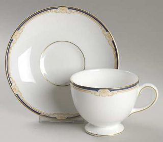 Wedgwood Cavendish Leigh Shape Footed Cup & Saucer Set, Fine China Dinnerware  