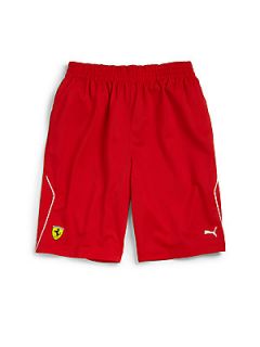 PUMA Ferrari Girls Boys Tricot Shorts   Red