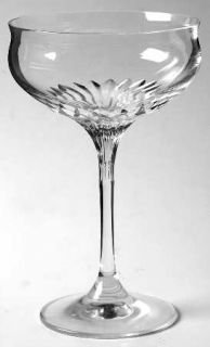 Bohemia Crystal Simone Champagne/Tall Sherbet   Vertical Cut Bottom Of Bowl/Top