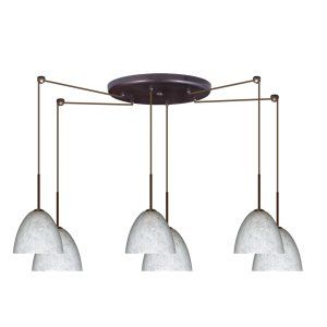 Besa Lighting BEL 6BC 757219 BR Sasha II Pendant