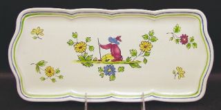 Longchamp Moustiers Large Sandwich Tray, Fine China Dinnerware   French Heritage