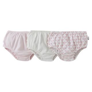 Burts Bees Baby Infant Toddler Girls 3  pack Ruffle Diaper Cover   Blossom 18