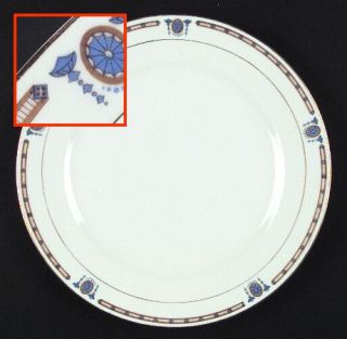 Noritake Beverly  Dinner Plate, Fine China Dinnerware   Blue Medallions,Blue And