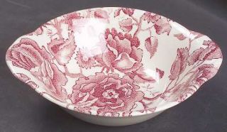 Johnson Brothers English Chippendale Red/Pink Lugged Cereal Bowl, Fine China Din