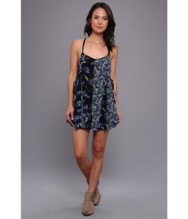 Free People Mixed Print Trapeze Romper Womens Jumpsuit & Rompers One Piece (Black)