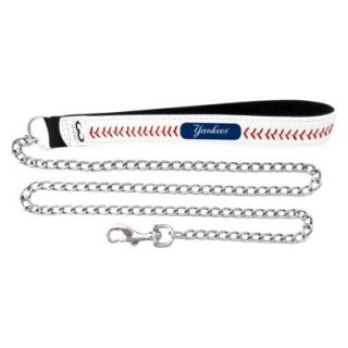 New York Mets Baseball Leather 3.5mm Chain Leash   L