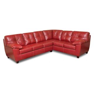 American Furniture Thomas Leather Sectional Sofa   Cardinal Multicolor   AMEC122