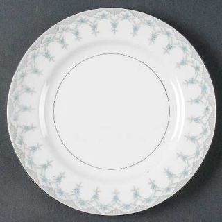 Mikasa Felicia Bread & Butter Plate, Fine China Dinnerware   Blue/Gray Flowers,G
