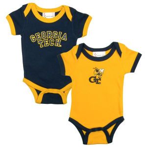 Georgia Tech Yellow Jackets NCAA Infant 2 Pack Contrast Creeper