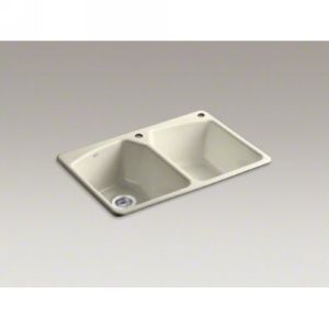 Kohler K 6491 2R FD Tanager Tanager Self Rimming Kitchen Sink With 2 Hole Faucet