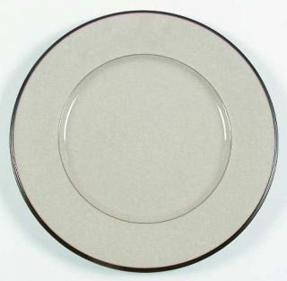 Dansk Leano Brown Dinner Plate, Fine China Dinnerware   Stone Texture,Brown Band