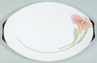 Villeroy & Boch Iris Peach & Black 16 Oval Serving Platter, Fine China Dinnerwa