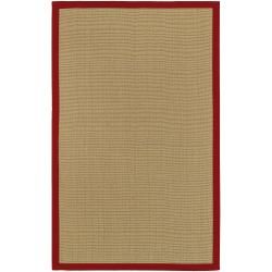 Woven Town Sisal With Cotton Red Border Rug (8 X 10)