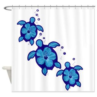  Blue Hibiscus Honu Turtles Shower Curtain  Use code FREECART at Checkout
