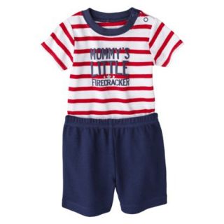 Just One YouMade by Carters Newborn Boys 2 Piece Short Set   Apple Red 9 M