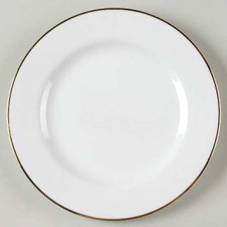 Christopher Stuart Ambassador Gold Salad Plate, Fine China Dinnerware   White Wi