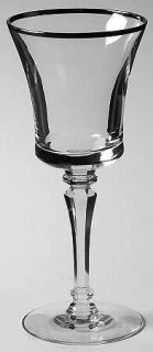 Tiffin Franciscan Riviera Wine Glass   Stem #17687         Platinum Trim