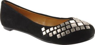 Womens Nine West Wining   Black Suede Ornamented Shoes