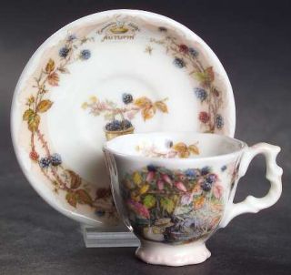 Royal Doulton Brambly Hedge Miniature Cup & Saucer Set, Fine China Dinnerware  