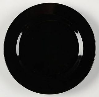  Chateau Black Salad Plate, Fine China Dinnerware   All Black,Stoneware,