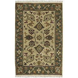Hand knotted Green/ivory Southwestern Park Avenue Wool Rug (9 X 13) (BeigePattern OrientalMeasures 0.625 inch thickTip We recommend the use of a non skid pad to keep the rug in place on smooth surfaces.All rug sizes are approximate. Due to the differenc