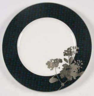 Noritake Verdena Luncheon Salad Plate, Fine China Dinnerware   4842,Blue Green&R
