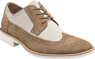Mens Stacy Adams Parker 24890   Sand/Oyster Suede Lace Up Shoes