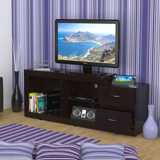 Inval Modern Tv Stand (Expresso wengeDimensions 27.56 inches high x 68.68 inches wide x 15.94 inches deep Ample space for A/V equipmentCable management pass throughElevated platform accomodates up to 55 inch flat panel TV (not included)Maximum TV weight