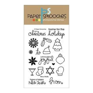 Paper Smooches 4 X6 Clear Stamps  Merry Motifs