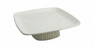 Bon Chef 10 in Footed Ribbed Platter, Hunter Green