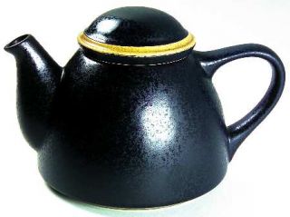 Dansk Santiago Black Teapot & Lid, Fine China Dinnerware   Dansk Kitchen, Stonew
