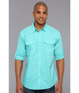 Reef Layover II L/S Woven Shirt Mens Long Sleeve Button Up (Blue)