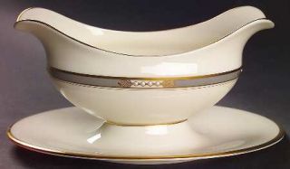 Lenox China Mckinley Gravy Boat with Attached Underplate, Fine China Dinnerware