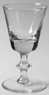 Val St Lambert State Plain Wine Glass   Square Bowl Shape, Wafer Stem, Clear