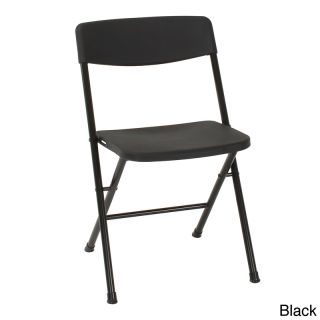 Cosco Resin Folding Chair 4 Pack (White speckle pewter/BlackIncludes Four (4) ChairsDimensions 29.13 inches high x 18.89 inches wide x 17.71 inches deepLow maintenance, durable steel powder coated frameStrong use of cross braces and tube in tube reinfor