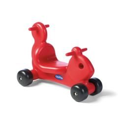 Careplay Red Squirrel Critter Ride on (RedIndoor or outdoor useHeavy duty commercial grade axle and materialsWider wheel base helps prevent tippingRide on and walker in one with handlesRecommended for ages 1 to 3 years oldMaterials 1 piece, blow molded p