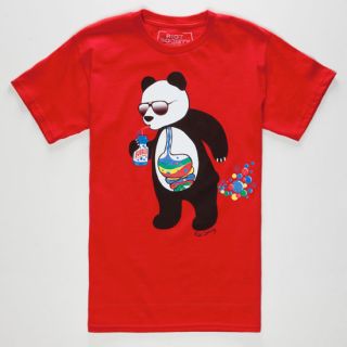 Panda Bubbles Boys T Shirt Red In Sizes Small, Medium, X Large, La