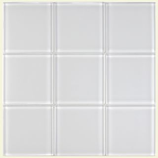 Somertile 4x4 in Reflections Ice White Glass Tile (case Of 90)