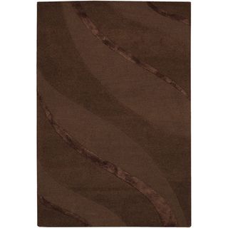 Anthians Chocolate Wool Rug (410 X 710)