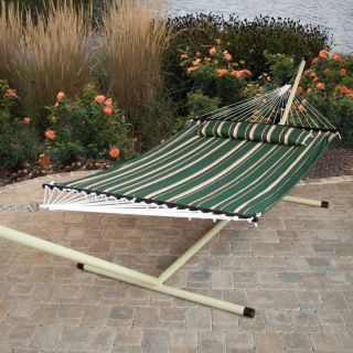  Hammock with Stand Island Bay Seagrass Quilted Hammock with Steel