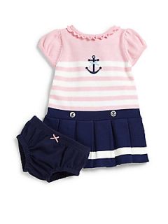 Hartstrings Infants Anchor Sweater Dress & Bloomers Set   Taffy Pink