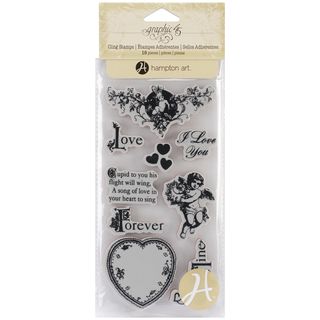 Graphic 45 Sweet Sentiment Acetate Cling Stamps sweet Sentiment 2 (valentine/love)
