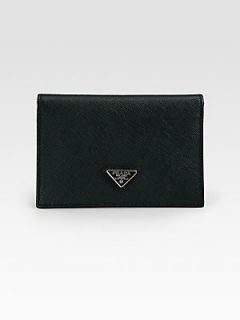 Prada Vertical Bicolor Card Case   Green