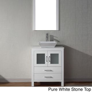 Virtu Usa Dior 28 Inch Single Sink Vanity Set In White