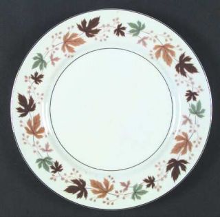 Mikasa Woodside Dinner Plate, Fine China Dinnerware   Green And Brown Leaves, Pl